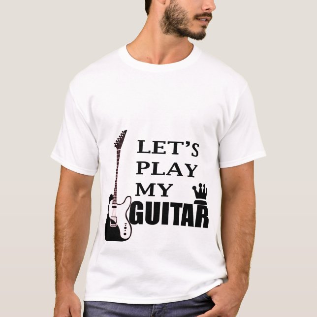 Camiseta Música Guitarra Rock Para Guitaristas, Dúo Retro (Anverso)