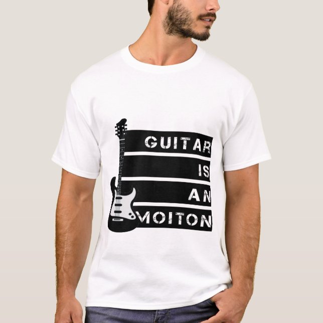 Camiseta Música Guitarra Rock Para Guitaristas, Dúo Retro (Anverso)