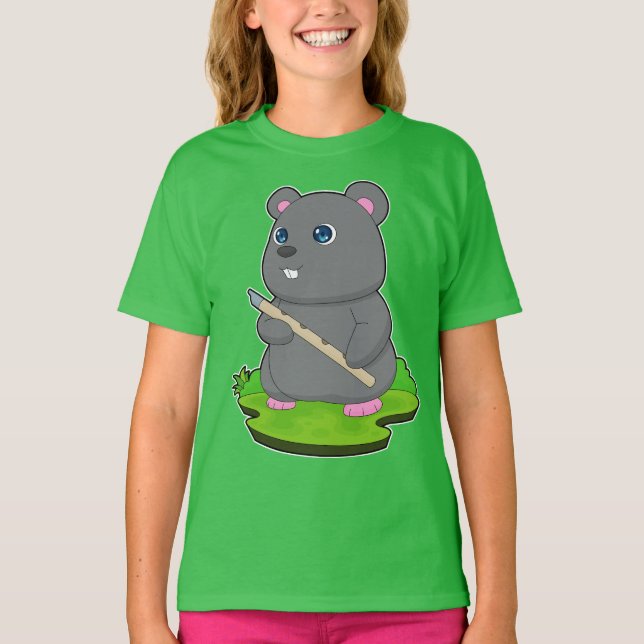 Camiseta Música Hamster Flute Music (Anverso)