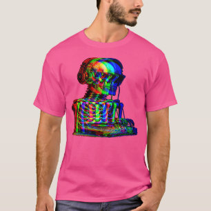 Camiseta Música House Esqueleto Ilusión Óptica Edm Hallowee