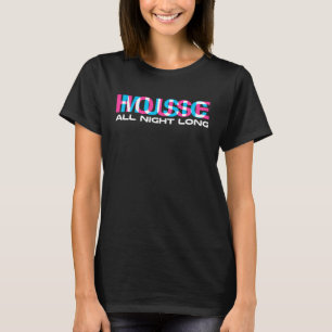 Camiseta Música House Toda La Noche Ilusión Óptica Glitc