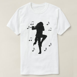 Camiseta Música impresionante de flautista solitario 