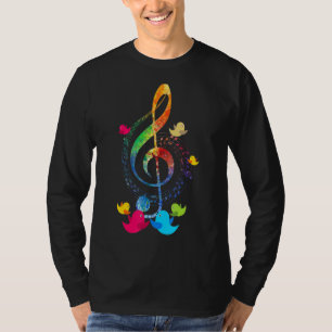 Camiseta Música Instrumento musical Aves Treble Clef