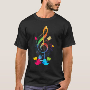 Camiseta Música Instrumento musical Aves Treble Clef
