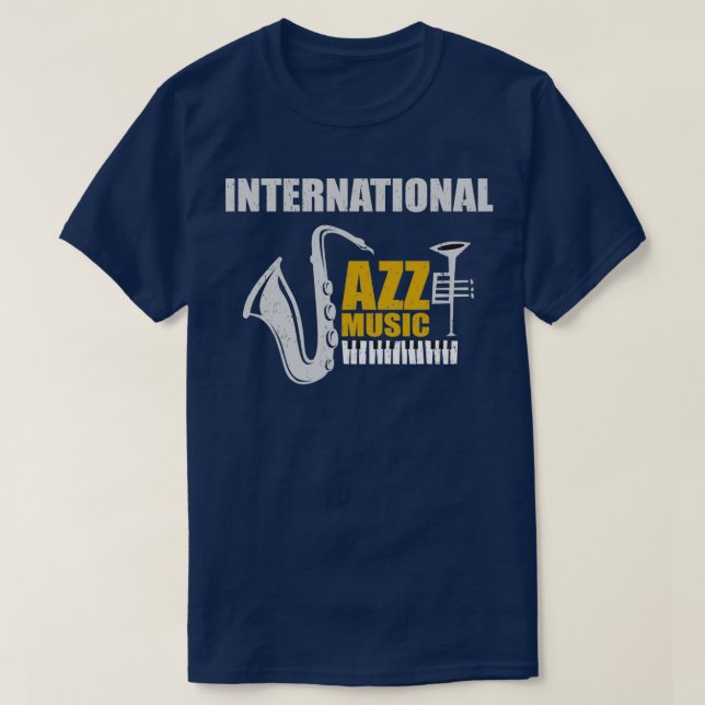 Camiseta Música Jazz Internacional (Diseño del anverso)