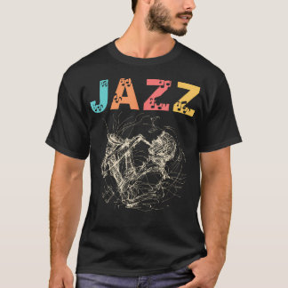 Camiseta Música Jazz Saxofón Concierto Trompeta Piano Orque