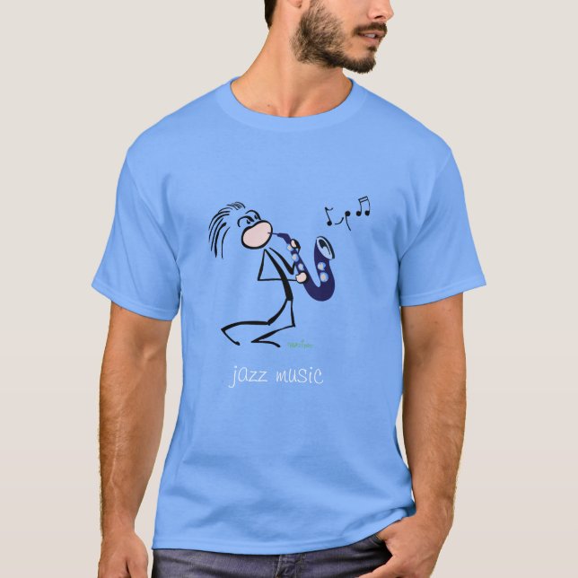 Camiseta Música Jazz Saxofónica (Anverso)