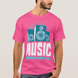 Camiseta Música La Medicina Para El Corazón Y El Auriculare