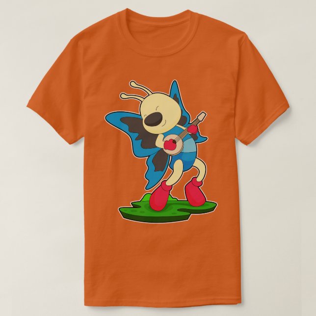 Camiseta Música mariposa guitarra (Diseño del anverso)