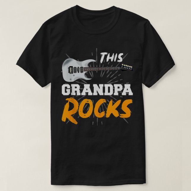 Camiseta Música masculina jubilada abuelo padres Día Guitar (Diseño del anverso)