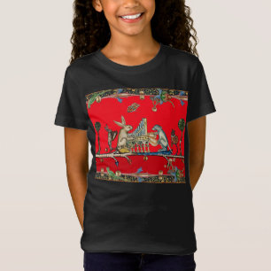 Camiseta MÚSICA MEDIEVAL BESTIARIA, conejo, rojo perro