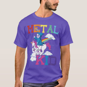 Camiseta Música Metal Kid Unicornio Siniestro Rocker Chico 
