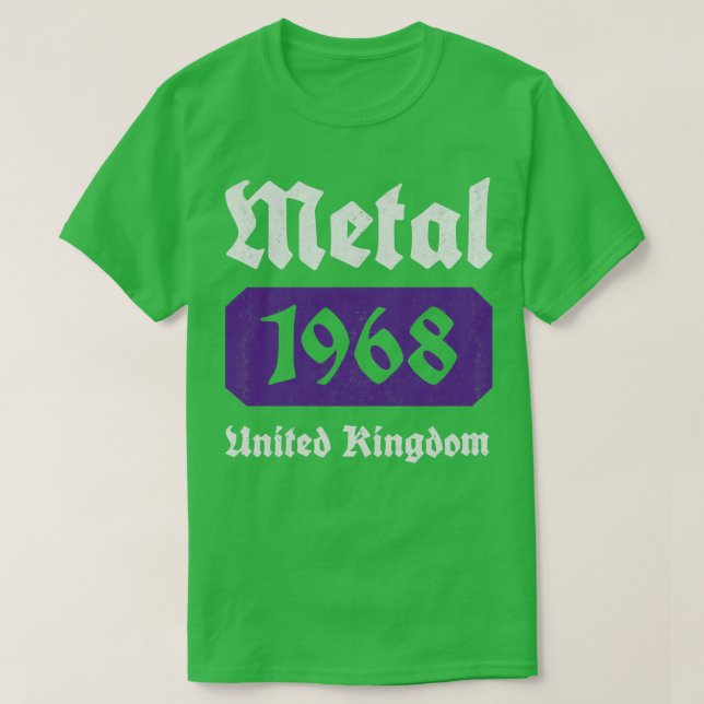 Camiseta Música metalizado 1968 Vintage (Diseño del anverso)