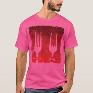 Camiseta Música Metalizado de horquilla plástica