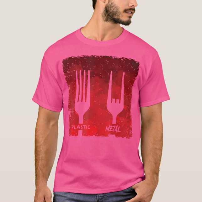 Camiseta Música Metalizado de horquilla plástica (Anverso)