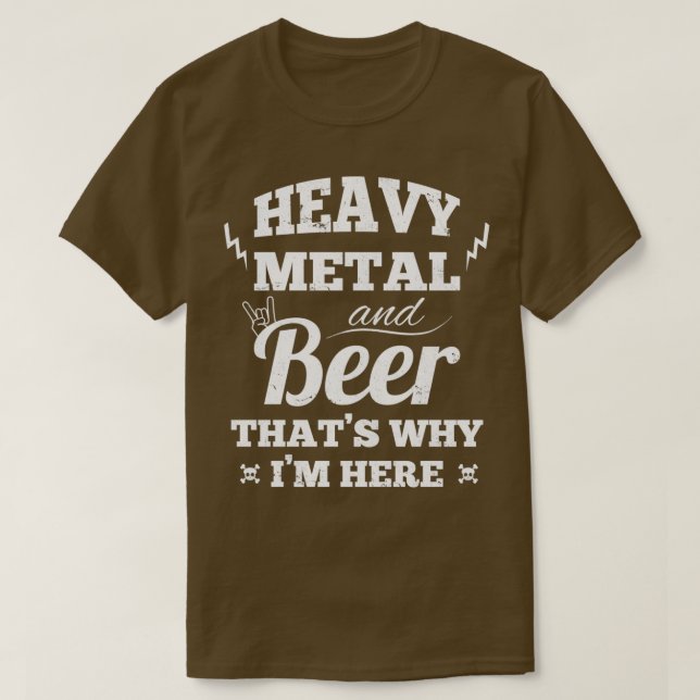 Camiseta Música metalizado fuerte y cerveza 2 (Diseño del anverso)