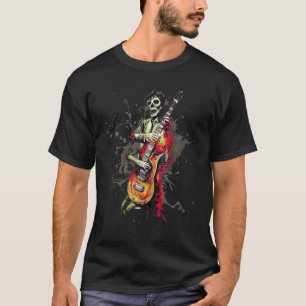 Camiseta Música Metalizado rock de guitarra eléctrica de zo