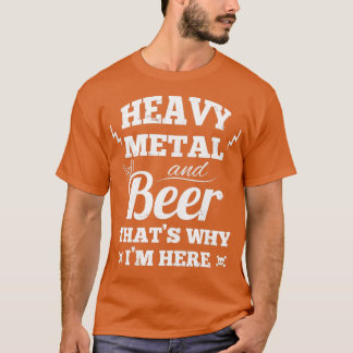 Camiseta Música metalizado y cerveza pesadas