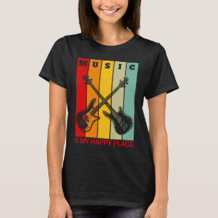 Camiseta Música: Mi lugar feliz, música, guitarrista
