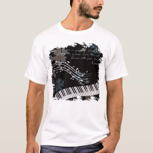 Camiseta Música motivadora y arte de baile con claves de pi