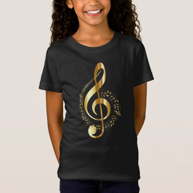Camiseta Música, música, música, trébol de oro, (Anverso)