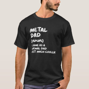 Camiseta Música musical de definición de papá metalizado en