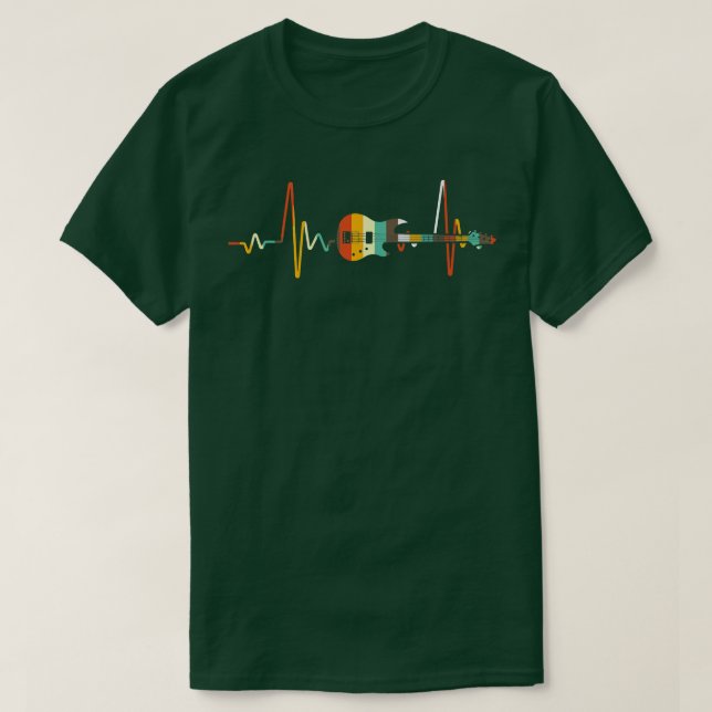 Camiseta Música musical de guitarra vintage (Diseño del anverso)