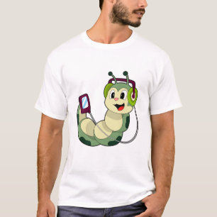 Camiseta Música para auriculares en oruga