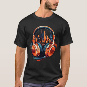 Camiseta Música para auriculares sin parar Diversión Urbain