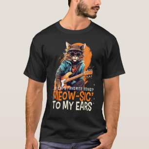 Camiseta Música para mis Oídos para Gatos Musicales y Músic