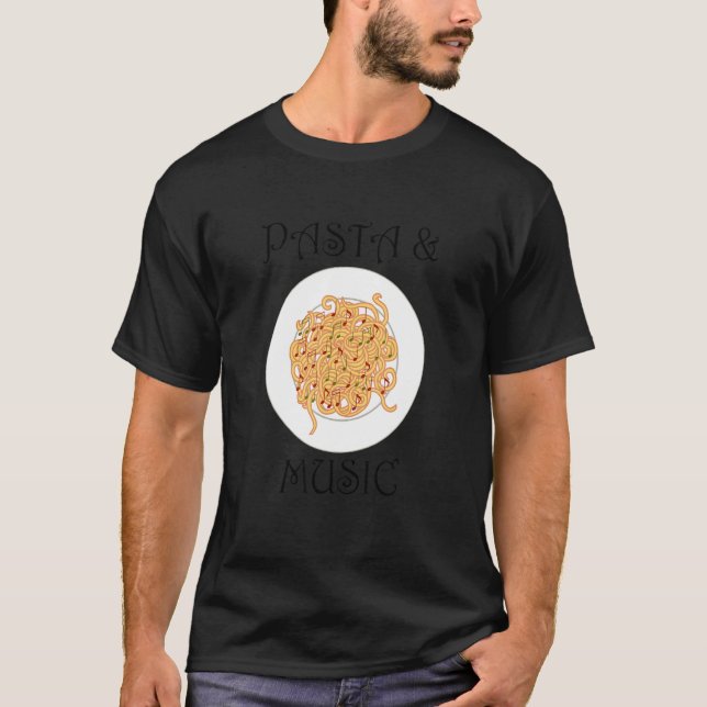 Camiseta Música pasta nota a Clef Spaghetti (Anverso)