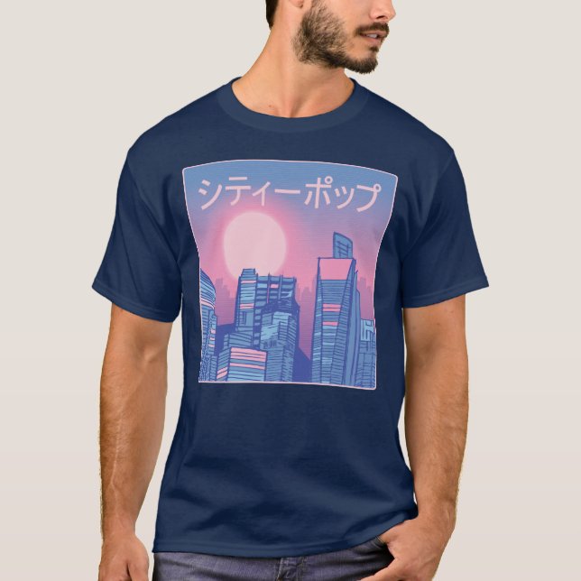 Camiseta Música pop japonesa en la ciudad (Anverso)