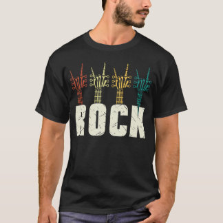 Camiseta Música Punk Rock and Roll Mano de Esqueleto de Roc