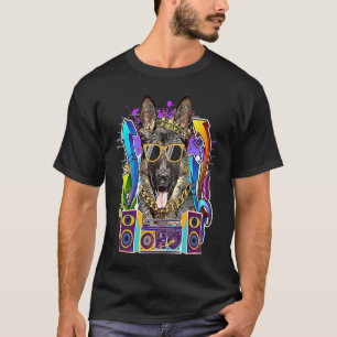 Camiseta Música Rap Hip Hop años 90 Perro Pastor Alemán
