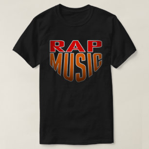 Camiseta Música Rap Texto en Negrita 