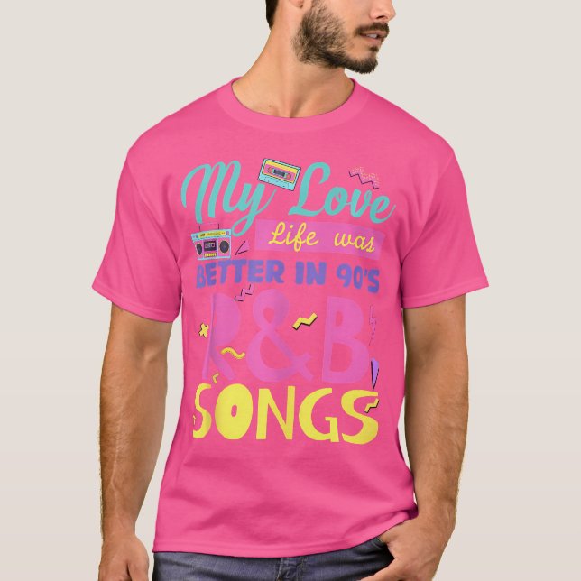 Camiseta Música Rb De 90 Para Hombres Chica Rnb Rhythm (Anverso)