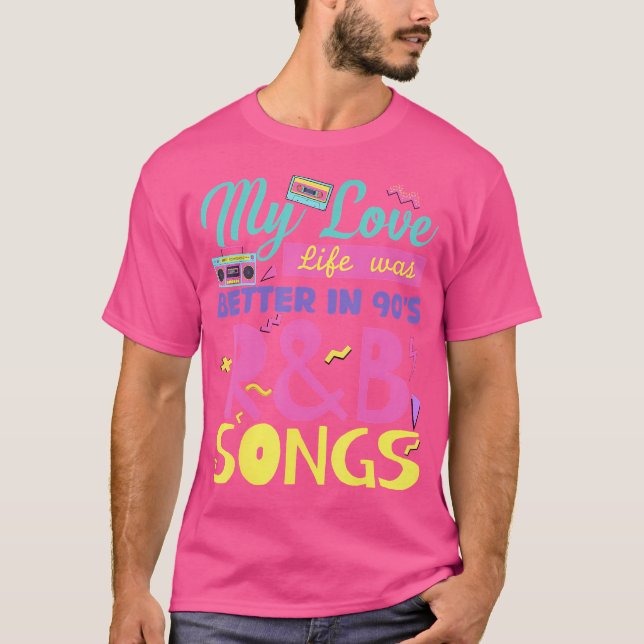 Camiseta Música Rb De 90 Para Hombres Chica Rnb Rhythm (Anverso)