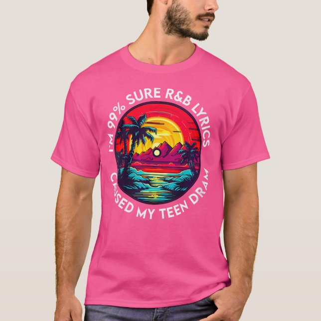 Camiseta Música Rb De 90 Para Hombres Chica Rnb Rhythm (Anverso)