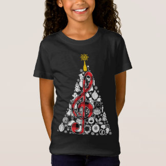 Camiseta Música Red Plaid Christmas Tree Ornamour Decour Xm