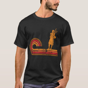 Camiseta Música retra de la silueta de las gaitas del