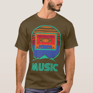 Camiseta Música retro Cassette 70 cantantes musicales de lo