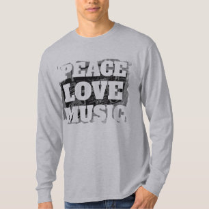 Camiseta Música Retro de Paz y Amor Genial Boombox Distorsi