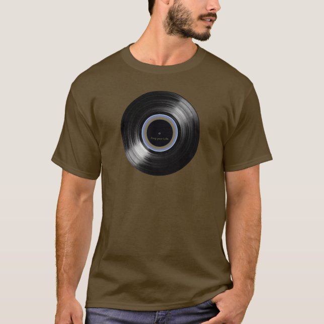 Camiseta música retro de vinilo (Anverso)