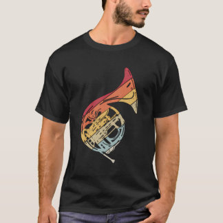 Camiseta Música retro del cuerno francés vintage