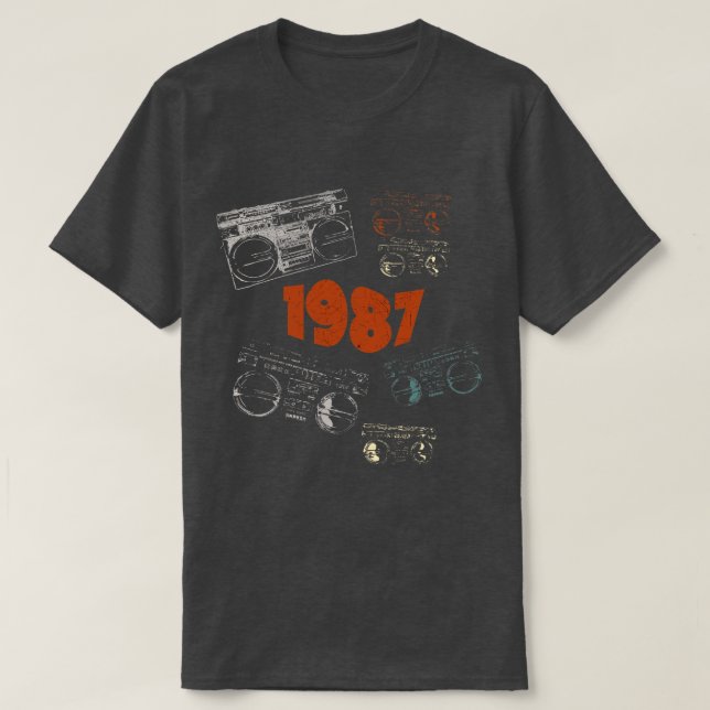 Camiseta Música retro en 1987 (Diseño del anverso)