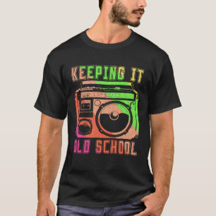 Camiseta Música retro Portable estéreo de los años 80