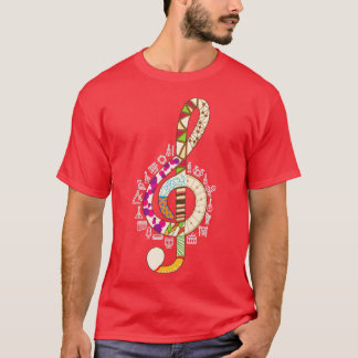 Camiseta Música Retro Regalo de música Treble Clef