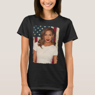 Camiseta Música Retro Vintage Diva Jenifer Bandera American