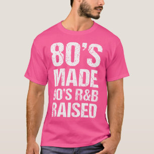 Camiseta Música RnB de Escuela Vieja Criada en los 80 Hecha