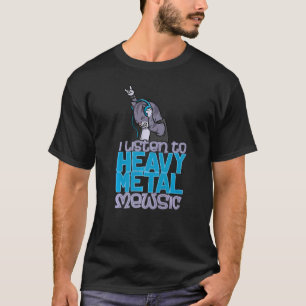 Camiseta Música Rock Instrumentista Gato Músico Golpeando L